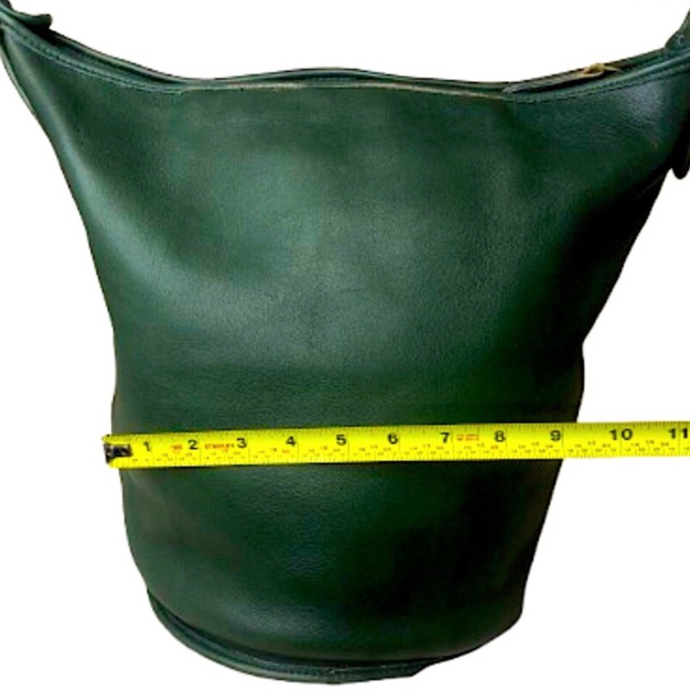 COACH Vintage Dark Green Leather Duffle Sac XL Crossbody Bag 9085 - Picture 14 of 17